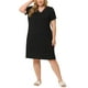 thumbnail image 1 of Camisón de encaje de talla grande Agnes Orinda para mujer Negro 4XL, 1 of 5