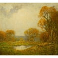 thumbnail image 3 of Julian Onderdonk 13x12 Black Modern Framed Museum Art Print Titled - Autumn's Pond, 3 of 5