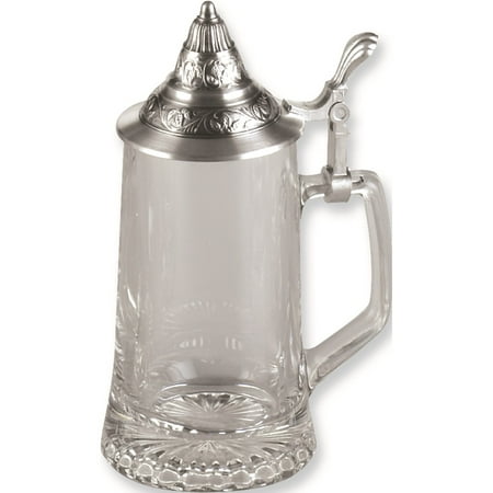 - 13.5 Oz. Starbottom Glass Stein W/Removeable Pewter Lid Designer Jewelry by Sweet Pea