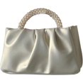 thumbnail image 1 of LHSHID Evening Bag Purse for Women Pearl Tote Bag Rhinestone Clutch Handbags Soft Leather Cloud Purse for Wedding Party Prom, 1 of 6