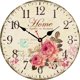 thumbnail image 1 of Reloj de pared de madera de 12 pulgadas, relojes colgantes artísticos, reloj de pared silencioso sin tictac, funciona con pilas, relojes de pared redondos con flores para el hogar, 1 of 5