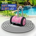 thumbnail image 3 of Ktaxon Gear Drive Automatic Suction Pool Cleaner for Above Ground & Inground Pools w/ 12 Grey Hoses, 2045C, Pink, 3 of 7