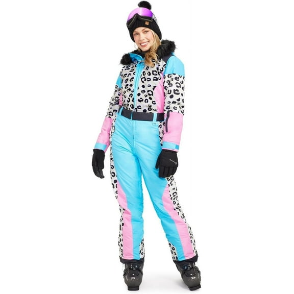 Tipsy Elves Snow Suits for Women - Retro Women’s Insulated Ski Suit Size L