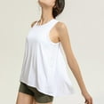 thumbnail image 5 of Women Open Back Workout Tops Tie Back Tank Tops Yoga Clothes Dance Wear Gym Shirts Female Camisole Dailywear Streetwear, 5 of 8
