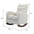 thumbnail image 4 of Triple Tree Glider Rocking Chairs Modern Living Room Ergonomic Rocker, Beige, 4 of 7