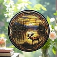 thumbnail image 2 of Moose Canada Suncatcher Stained Glass Stained Glass Window Hanging Home Decor Garden Halloween Christmas Wedding Housewarming Gifts, Stained Glass Ornament 2025, Holiday, 2 of 6
