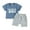 Blue, variant on Bagilaanoe 2pcs Toddler Baby Boys Shorts Set Letter Print Short Sleeve T-Shirt Tops + Shorts 6M 12M 18M 24M 3T Kids Casual Summer Clothes