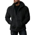 thumbnail image 2 of Hommes Pull à Capuche Zip Sweat à Capuche Hiver Chaud Outwear Veste de Poche, 2 of 6