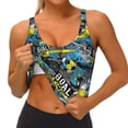 thumbnail image 4 of Lsque Goal Time Printed Women'S Sports Bra, Compression, Moisture Wicking, High-Impact Sports Bra For Women,Supportive sports bra-Large, 4 of 9