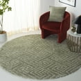 thumbnail image 2 of SAFAVIEH Tahoe Ainsley Geometric Shag Area Rug, Sage, 6'7" x 6'7" Round, 2 of 7
