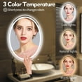 thumbnail image 3 of GODCHAR 32x24 inch Oval LED Wall Mirror with Front and Backlit,AntiFog Frameless Bathroom Vanity Mirror Dimmable 3 Colors, 3 of 9