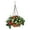 Other, variant on 18" Artificial Christmas Wreath Hanging Basket Flocked Decor With Mixed Decorations And White Led Lights Hanging Ornament,A