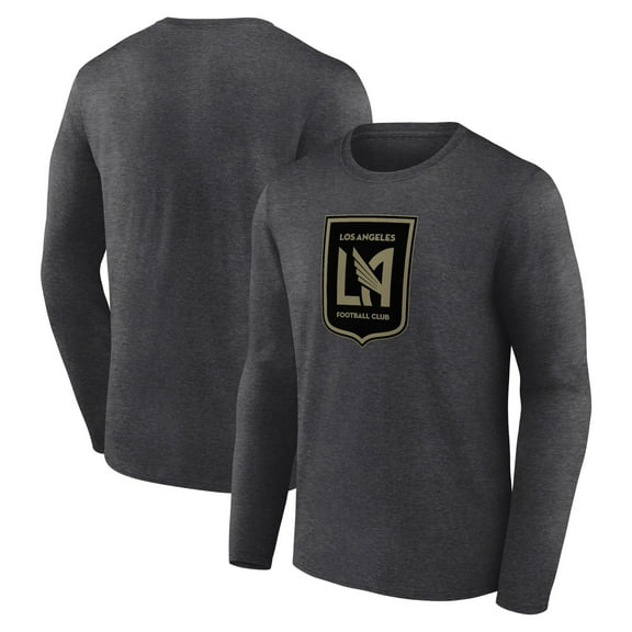 Men's Charcoal LAFC Official Logo Long Sleeve T-Shirt