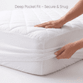 thumbnail image 4 of Continental Bedding Serenity Collection Organic Cotton Quilted Mattress Pad, 450 GSM Fill, Deep Pocket Fit, Twin, 4 of 8