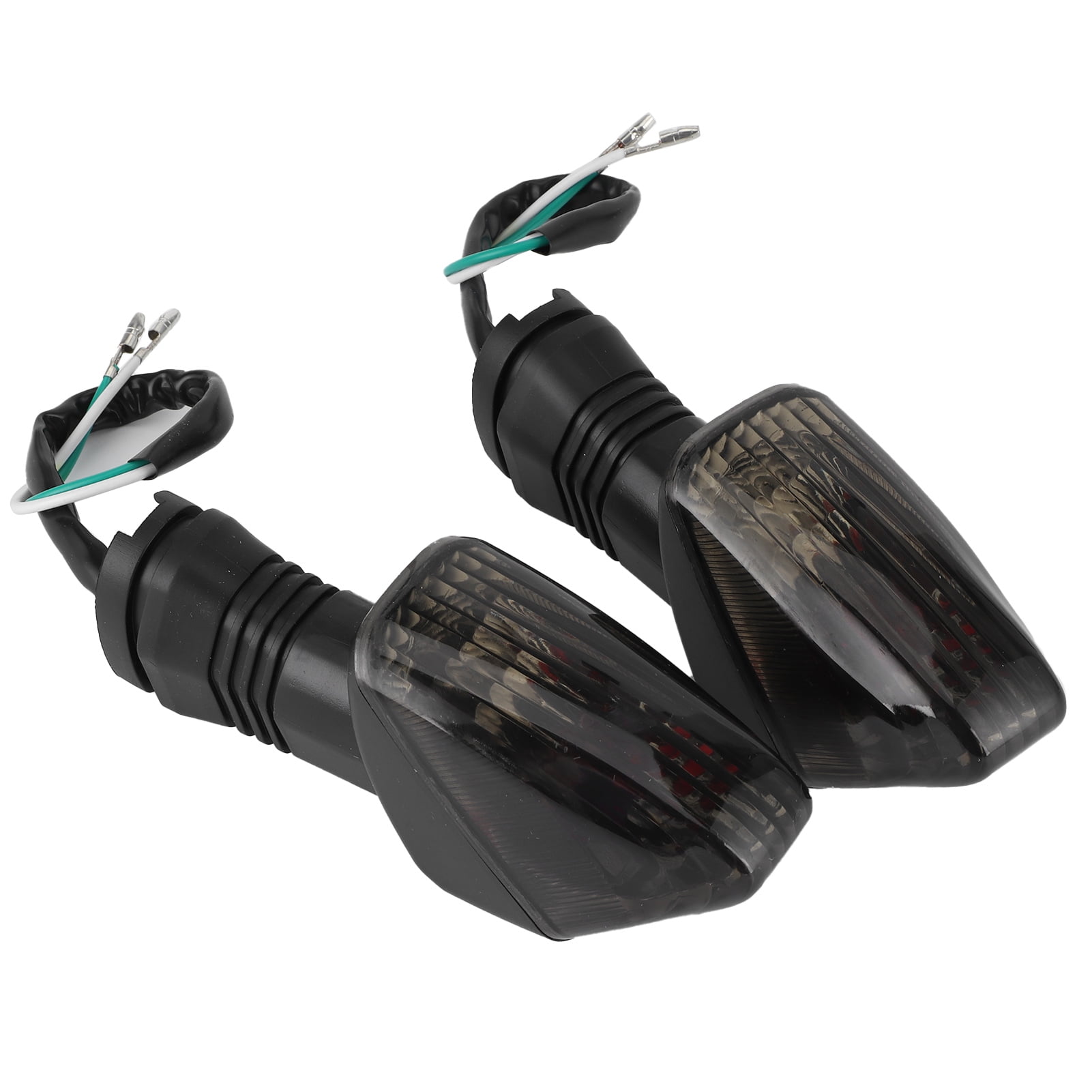 JINTO  MAYUJIAA 2pcs Motorcycle LED Turn Signal Light Smoky Lens
