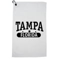 thumbnail image 1 of Trendy Tampa, Florida with Stars Golf Towel with Carabiner Clip, 1 of 5
