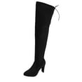 thumbnail image 6 of Oyedens Stiletto over The Knee High Boots for Women Ladies Suede Pointed Toe High Heel Thigh High Boots, 6 of 9