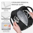 thumbnail image 3 of Fotbe Black White Hat Skull Bolsa de Almuerzo con Estampado, Lonchera Aislada, Contenedor de Comida Reutilizable Tipo Cooler a Prueba de Fugas, 3 of 6