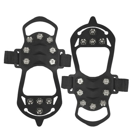 

1 Pair 11 Teeth Crampons Non-Slip Ice Snow Climbing Anti-Slip Shoe Covers for Ice Snow Winter Hiking Climbing XL