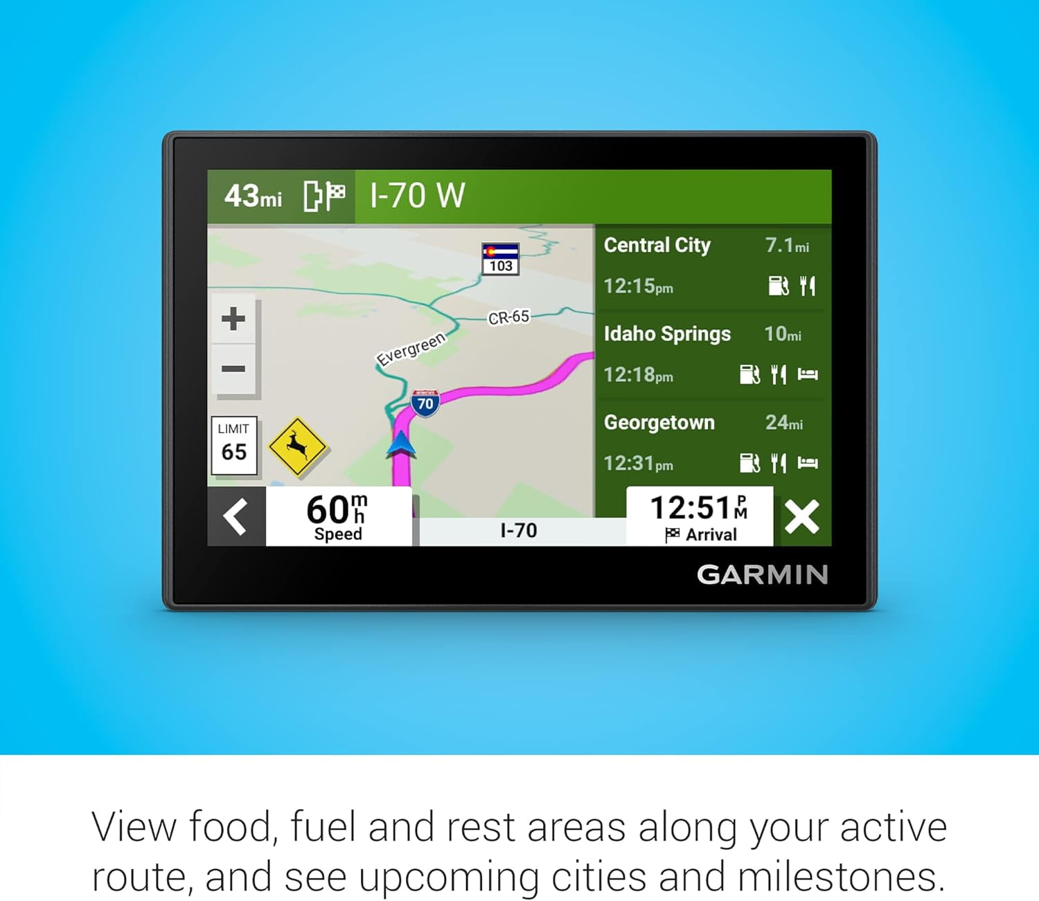 Restored Garmin Drive 53 GPS Navigator, 5" Touchscreen, Driver Alerts, (Refurbished)