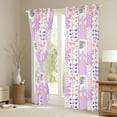 thumbnail image 3 of Feelyou Princess Flower Kids Curtains Pack of 2 (42x84 Each), Romantic Butterfly Curtains Blackout, Fashion Purple Check Plaid Bedroom Curtains, Black Out Curtains Decor, 3 of 6
