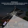 thumbnail image 3 of Solar Powered Patio Umbrella Light, Battery Display Versatile Outdoor Solar Umbrella LED Light Easy Installation USB Charging Remote Control  for Camping, 3 of 7