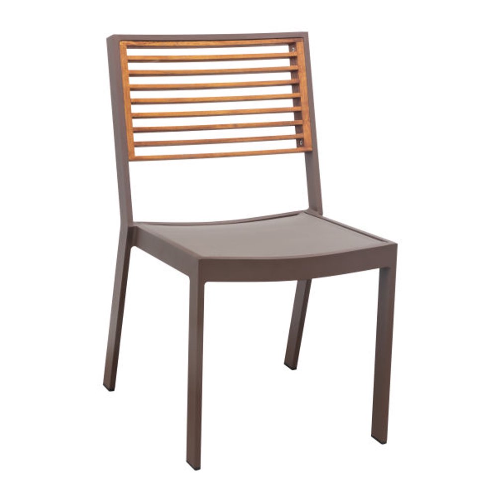 Higold York 4 pieces Dining Armless Chair with Teak Armrest & Back, St