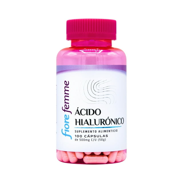 FIORE FEMME Ácido Hialurónico, 100 Cápsulas, Suplemento Alimenticio para la Piel, Articulaciones y Bienestar Femenino