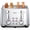 sliver, variant on LONGDEEM 4 Slice Toaster - 6 Browning Levels, Wide Slots, High Lift Lever - Black