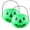 Green-GN, variant on Halloween Decor - Party Balloon - 2X Halloween Candy Buckets - Halloween Decorations Two Half In One Pumpkin Barrel Big Medium and Small Size Pp Material Candy Bag Props.