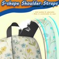 thumbnail image 5 of Pioneer Flower Floral Print Pattern 17" School Backpacks for Teens,Waterproof Oxford Fabric,S-Shape Padded Straps for School,Travel,Hiking,Camping, 5 of 6