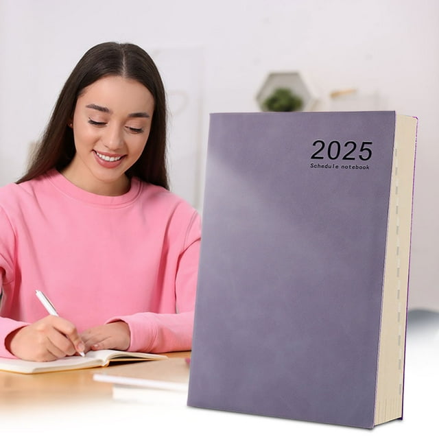 Amzcrzy Planner Notebook Weekly Planner Notebook Hardcover Calendar Planner with Monthly Tab 80Gsm Thick Paper Daily Planner 365-Day Office Plan Notebook Paper Note Books Journaling Notebooks