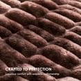 thumbnail image 4 of EVERGRACE Luxurious Soft Faux Rabbit Fur Throw Blanket, Cozy Fuzzy Plush Warm Throws for Couch Bed Sofa Chair Home Decor, Ruched Bubble Fluffy Blanket with Reversible Velvet, 60"" x 80"", Mocha Brown, 4 of 8