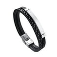 thumbnail image 1 of Pulsera trenzada Sunnimix Estilo occidental para hombres plata, 1 of 8