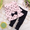 thumbnail image 2 of Ierhent Baby Girls Long Sleeve Clothing Set T Shirt Pants Outfits 24 Months(Pink,One Size), 2 of 2