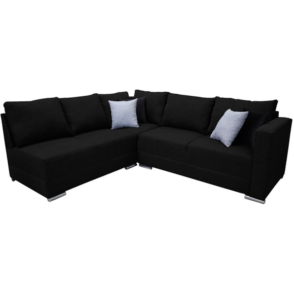Sala esquinera Tempo 215 x 255 cm Negro Lino nacional EL BAZAR STORE Moderna modular