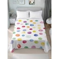 thumbnail image 4 of Colorful Polka Dot Flat Sheets Only California King Size, Soft Breathable Bed Top Sheets for Mattress, Rainbow Polka Dot Watercolor Luxury Bedding Flat Sheets for Home Hotel Bedroom Bed Protection, 4 of 9