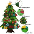 thumbnail image 4 of Árbol de Navidad de fieltro artesanal para regalo de niños, con 32 adornos desmontables para decoración navideña de Año Nuevo (hy), 4 of 4