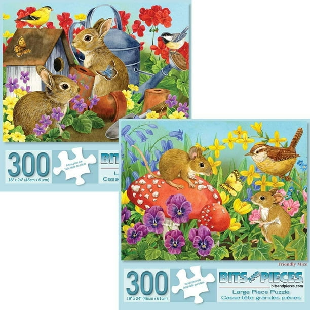 Bits and Pieces Value Set of Two (2) 300 Piece Jigsaw Puzzles for