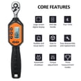 thumbnail image 4 of EWM-R-30 1/4'' Drive Mini Digital Torque Wrench Handheld Portable Digital Torque Wrench Large Screen with Backlight Sound LED Alarm Real-time Peak Preset Mode 3 Measuring Modes Four Units Sw, 4 of 7