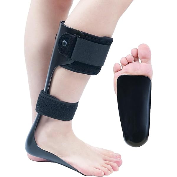 wonima11 AFO Drop Foot Brace, Half-Sole Foot Drop Brace with Stroke, MS, Hemiplegia, Drop Foot Support for Assist Walking Easier & Better, Lightweight for Men and Women (Right, Medium)