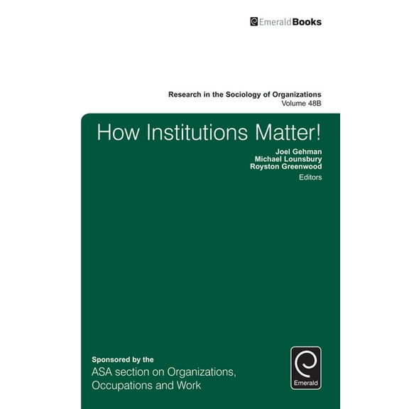 How Institutions Matter!, (Hardcover)