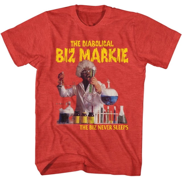 Biz Markie T-Shirt pour Adulte Diabolical Album Rouge Chiné