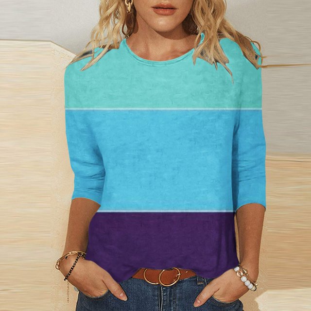 EQWLJWE Liquidation d'Été! T-Shirt Décontracté Confortable Ample Mignon Tendance pour Femmes, Tuniques Imprimées, Grande Taille, Col Rond, Automne, Blouse à Manches Longues pour Femmes