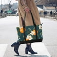 thumbnail image 4 of FORMRS Canvas Laptop Tote Bag for Women with 15.6" Computer Compartments Shoulder Handbag, Floral Oranges, 4 of 7