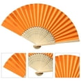 thumbnail image 4 of Likrtyny Abanico Mano Abanico Plegable Bolsillo Abanico Papel Bambú DIY para Fiesta Bodas (naranja), 4 of 5