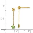 thumbnail image 4 of Primal Gold 14 Karat Yellow Gold Enameled Star Chain Dangle Post Earrings, 4 of 4
