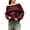 Wine, variant on Kilaqueen Sweaters for Women Off Shoulder Long Sleeve Ribbed Knit Tops Solid Color Casual Loose Fit Trendy Sweater
