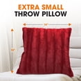 thumbnail image 5 of Cheer Collection Faux Fur Throw Pillows 16" x 16", Set of 2 - Maroon, 5 of 5