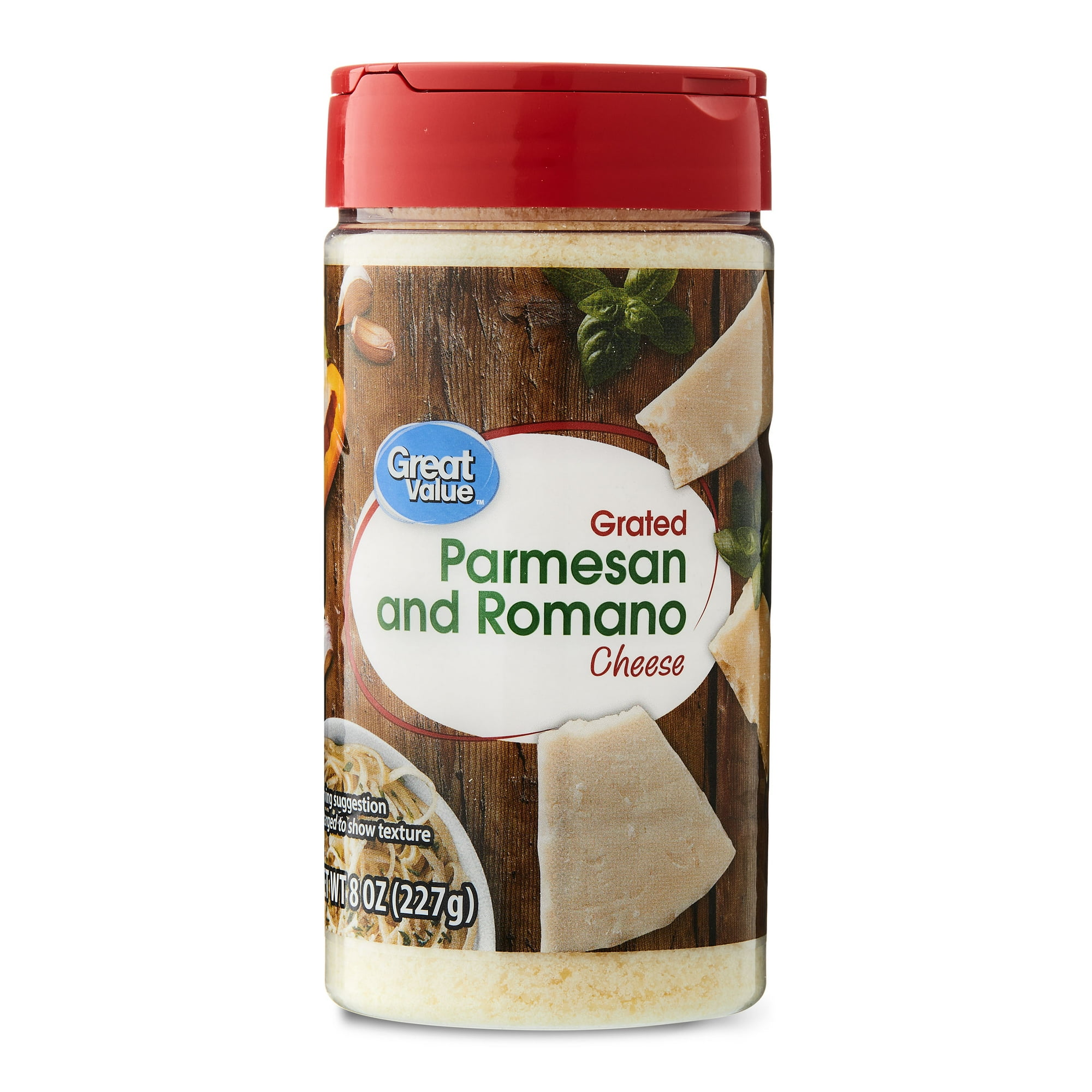 Great Value Grated Parmesan and Romano Cheese, 8 oz Shaker